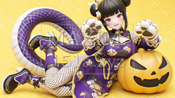 蛇の化身の少女（蛇のコスプレーヤー）ハロウィンにも登場