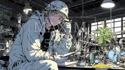 設備点検をする作業員 | 3827403-7483