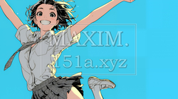 嬉しさのあまり飛び跳ねる制服姿の女子高生 | 385558-13863