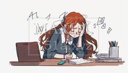 悩んでいる若い女性 | 3883460-4425