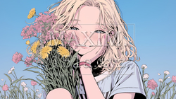 笑顔一杯の若い女性 | 3888331-6888