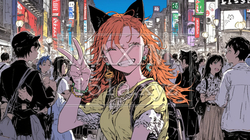 仲間とハロウィンイベントに参加する若い女性 | 3892424-5380