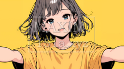 両手を広げて歓迎・驚きの仕草をしている若い女性 | 3915570-14609