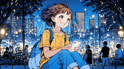 外出中にスマートフォンをいじくっている若い女性 | 3943409-7261