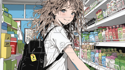 スーパーマーケットで買い物をしている若い女性 | 3976698-15796