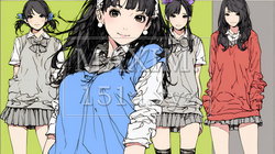 親しい女友達が決めポーズで写真撮影。 | 3997211-9621