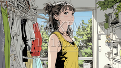 着ていく服をクローゼットから選ぶ若い女性 | 3998569-15939