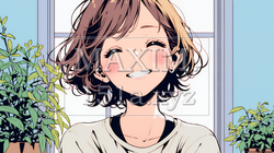 声をあげて大笑いする若い女性 | 4041005-14090