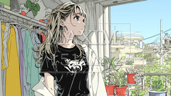 着ていく服をクローゼットから選ぶ若い女性