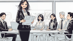 自信満々の女性リーダーが率いるプロジェクトチーム
