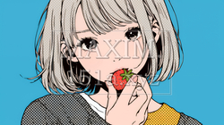 イチゴを摘んで食べている若い女性 | 4156606-8511