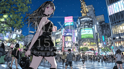 ゴシックロリータファッションで東京の町を歩く若い女性 | 4180524-7793