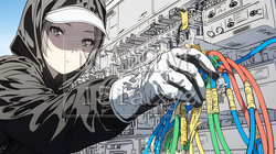 配線工事をしている女性作業員 | 4181953-12968