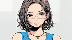 疑問や心配事、不快感、不満などを感じを感じて眉を潜めている若い女性 | 4186279-14707