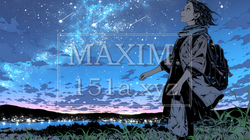 星空を眺めている若い女性｜4222131-10297