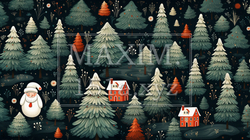 クリスマス関連の連続絵柄の背景図案 | 4243139-2901