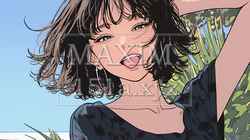 舌を出して陽気におどけている若い女性 | 4260152-8411