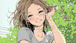 髪をかきあげている（なでている）若い女性｜4977392-12101