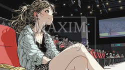 映画や演劇を鑑賞している若い女性 | 4290408-16141