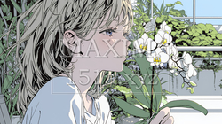 蘭の花と若い女性