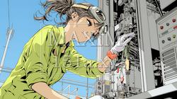 作業服を着た女性工場労働者 | 4326187-7454