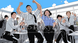 仕事が成功して喜びいっぱいのビジネスパーソン | 4378533-7124