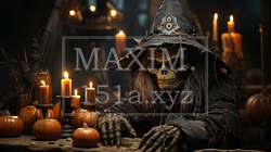 ハッピー・ハロウィンの絵：ちょっと怖いムードの精緻CG | 4385833-917