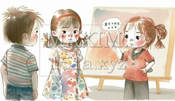 子供達のちょっとした諍い：口達者なおませな女の子
