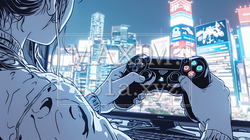 ゲームに集中する男性の手元｜コントローラーを握る若い男性のライフスタイルイメージ | 4424821-20441