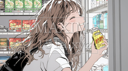 コンビニで新作スイーツを物色中の若い女性 | 4426367-15734