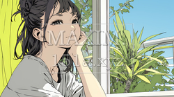 朝、カーテンを開けて天気を確認する若い女性 | 4434639-16610