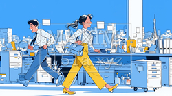 定時退社で帰宅を喜ぶ会社員｜ワークライフバランスと働き方改革のビジネスイメージ | 4438624-17353