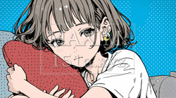 暑い夏の午後、寝落ちしそうな若い女性
