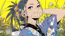 和服姿の女性