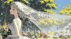 白いウェディングドレスを着ている花嫁：ジューンブライド | 4503926-8785