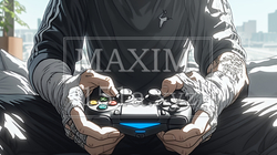 ゲームに集中する男性の手元｜コントローラーを握る若い男性のライフスタイルイメージ | 453527-17662