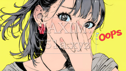 失言をして恥ずかしくて思わず口を手で覆っている若い女性