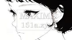 輝く瞳で見つめる好奇心旺盛な若い女性（シンプルな色使い） | 456491-17057