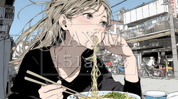 ラーメンを食べている若い女性 | 4565251-9541