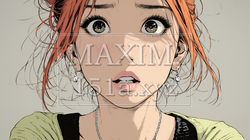 驚愕して息を呑み、目を見開いたまま口をぽかんとする若い女性 | 4582208-13921