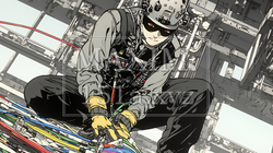 配線工事をしている男性作業員 | 4587535-12952