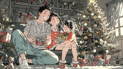 仲良し親子の楽しいクリスマス | 4625253-13630