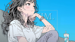 映画や演劇を鑑賞している若い女性