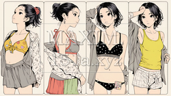 着替え中の若い女性 | 4679419-6560