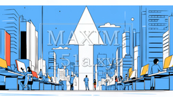 上昇グラフで会社の成長を表すビジネスチーム｜企業発展と成功のビジネスコンセプト | 4687001-17290