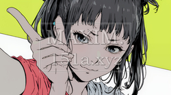 フィンガーガン（指でっぽう）を構えている若い女性 | 4700886-13320