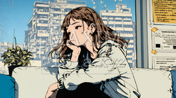ため息をついている若い女性 | 470907-8284