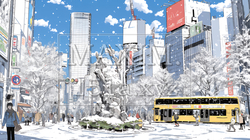都市の雪景色 | 4723060-6465