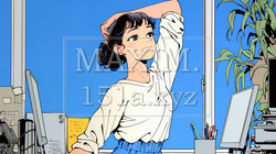 仕事の合間にストレッチ（伸び）をする女性 | 4735388-16712