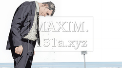 ミスやトラブルを反省してうなだれるビジネスマン｜落ち込む会社員のビジネスイメージイラスト | 4744591-17183